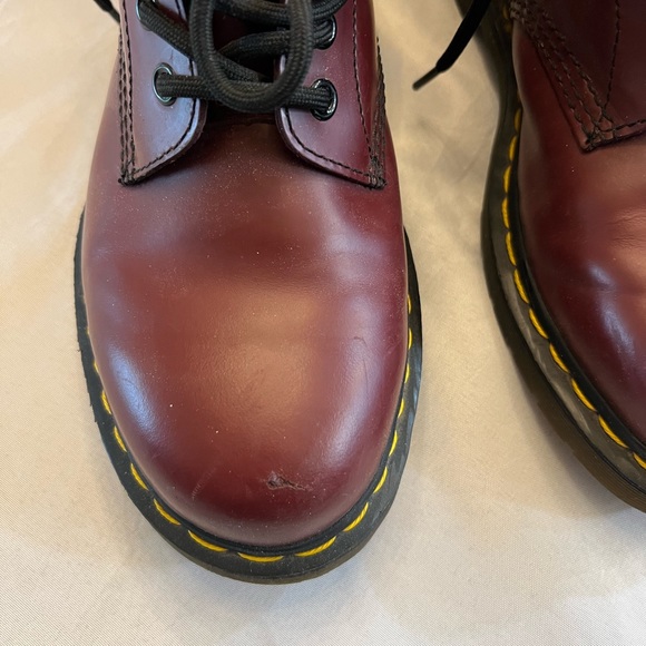 DR. MARTENS 1460 Leather Cherry Red Rouge Lace Up Boots, Women’s Size 9 - Picture 6 of 9